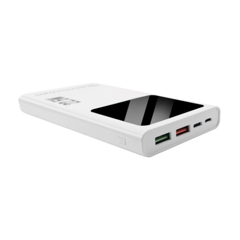 BeePower Power Bank - BP-10PD 10000mAh 22.5W PD USB-C + 2 x USB3.0 biały