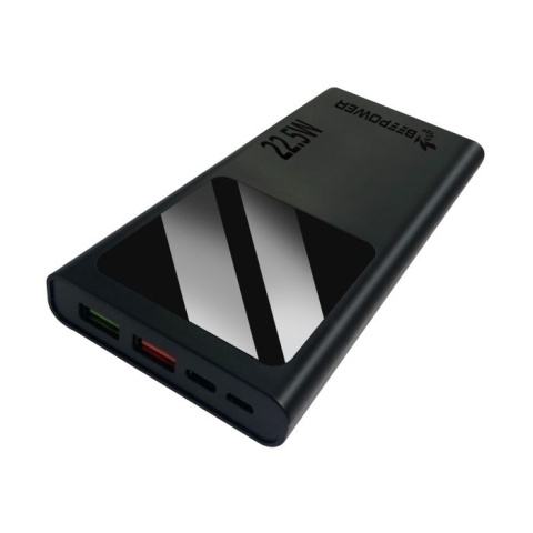BeePower Power Bank - BP-10PD 10000mAh 22.5W PD USB-C + 2 x USB3.0 czarny