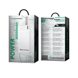 BeePower Power Bank - BP-30 30000mAh 2.1A 2 x USB biały