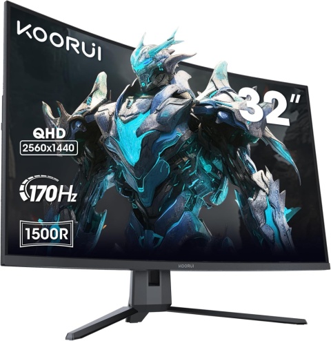Koorui G3221sc UltraWide QHD 2560 x 1440p, 170 Hz 1500R VA, Adptivesync HDR 10 HDMI